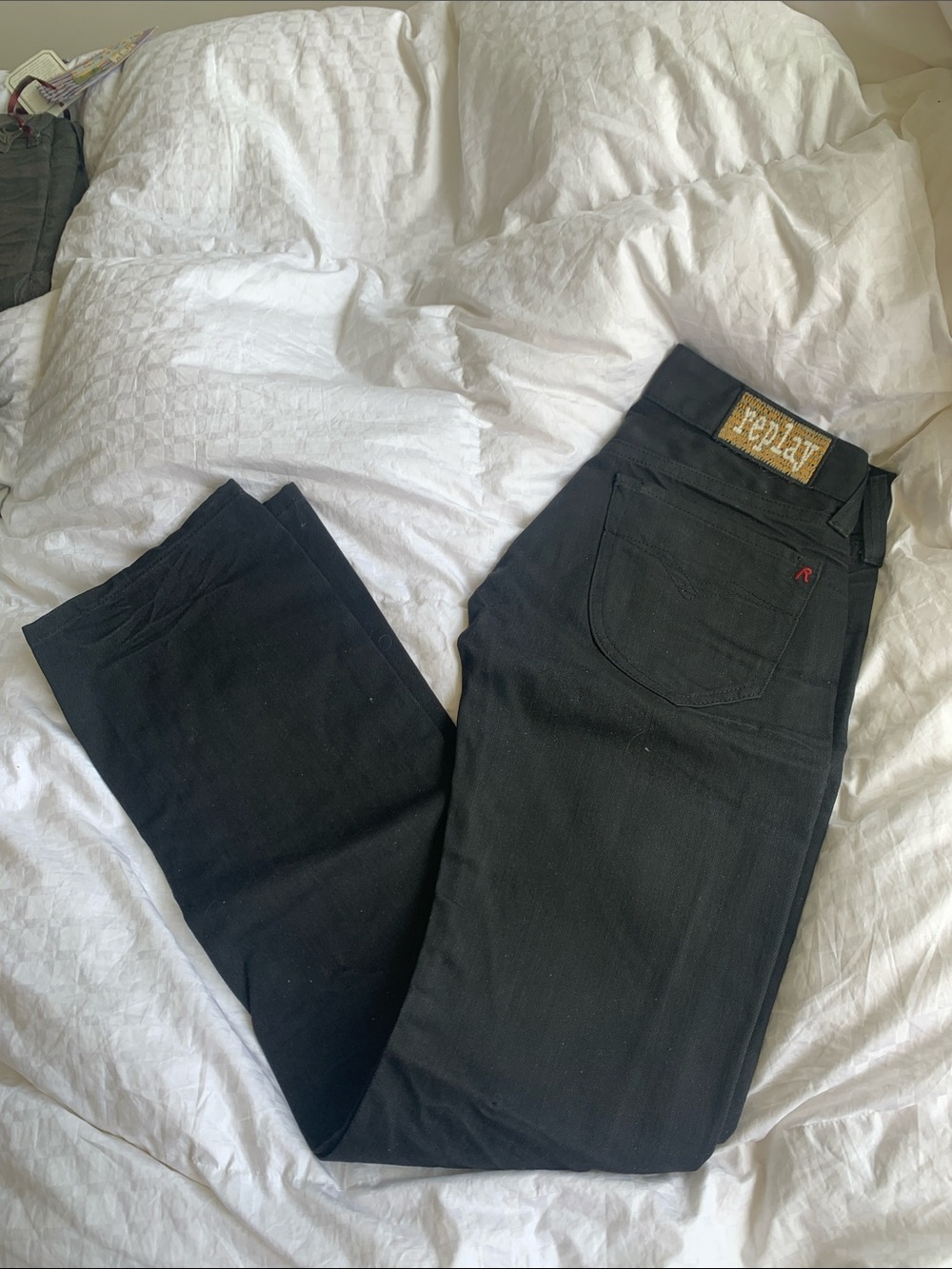 Replay Straight Leg Jeans in Black